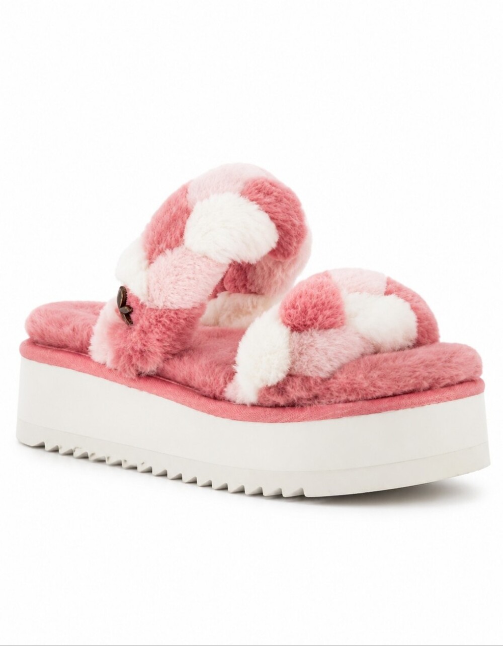Koolaburra By Ugg Ya-Baby Slide Slipper Sandal Rosette Pink & White